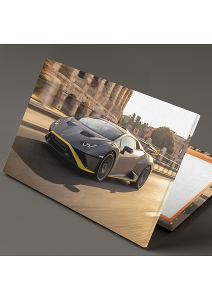 Lamborghini Huracan Super Car Araba Manzara Doğa Kanvas Tablo