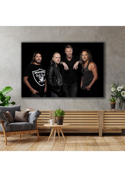 Metallica Efsane Grup Rock Müzik Metalika Dekor Sanat Kanvas Tablo