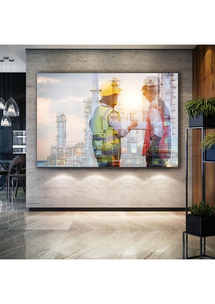 İnşaat Mimarlık Ofis Mühendis Building Kanvas Tablo