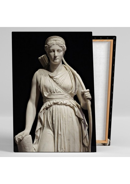 Arthemis Ay Tanrıçası Yunan Mitolojisi Avcılık Okçuluk Versay Dianası Heykel Kanvas Tablo