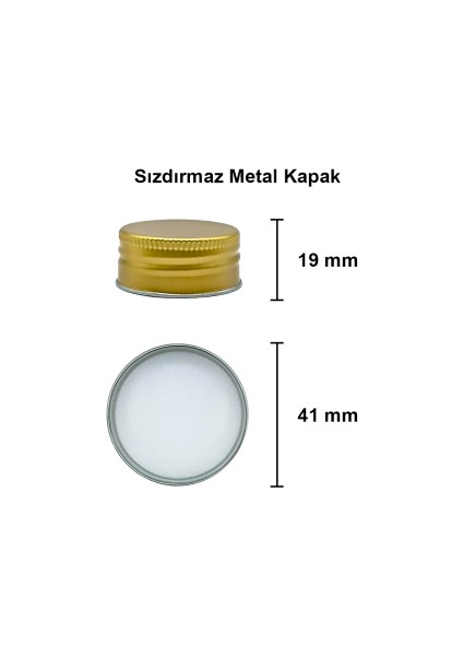 140 cc Amber Tablet Şişesi Kahverengi 140 ml Cam Hap Şişesi Metal Gold Kapaklı 1 Adet