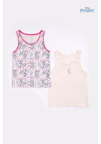 Lisanslı Frozen Kız Çocuk Kalın Askılı 2'li Atlet Set