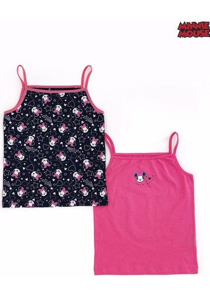 Lisanslı Mınnıe Mouse Kız Çocuk Ince Askılı 2'li Atlet Set