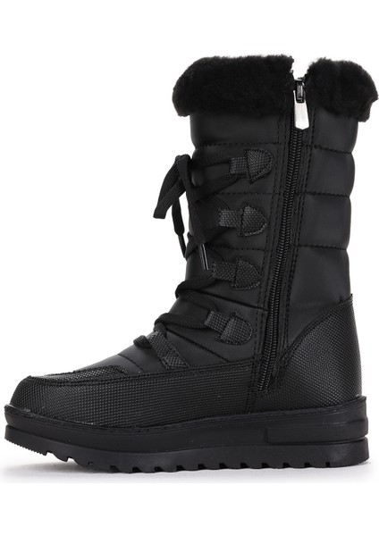 995 Içi Termal Kürklü Kız Çocuk Kar Botu Ayakkabı Siyah - Siyah fırsatları