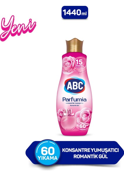 Parfumia Konsantre Yumuşatıcı Romantik Gül 1440 ml