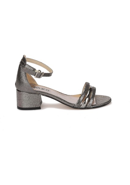 Kiko 766 Çatlak Günlük Kız Çocuk 3 cm Topuk Sandalet Ayakkabı Platin fırsatları