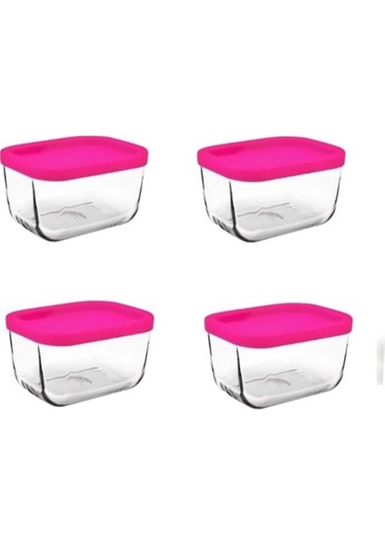 Lav Cube 405CC Cam Saklama Kabı 4'lü