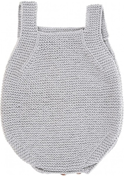 Gri Örgü Bebek Tulumu modelleri