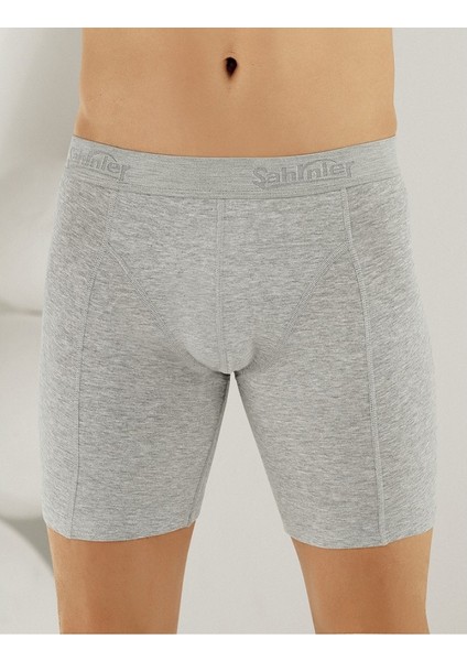 ME114 3lü Paket Likralı Uzun Erkek Boxer