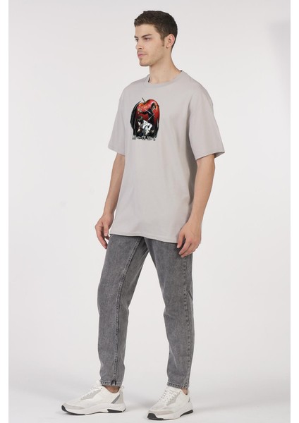 Oversize T-Shirt Death Note Gri modelleri