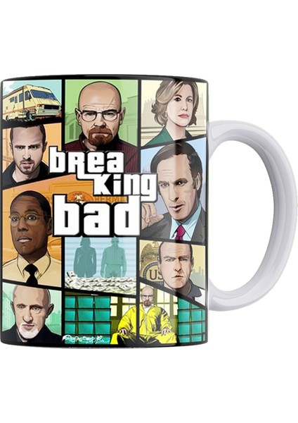 Gta Breaking Bad Baskılı %100 Porselen Kupa