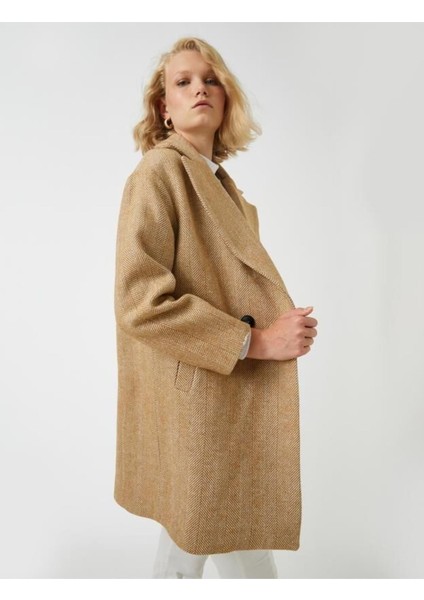 Kruvaze Düğmeli Kaban