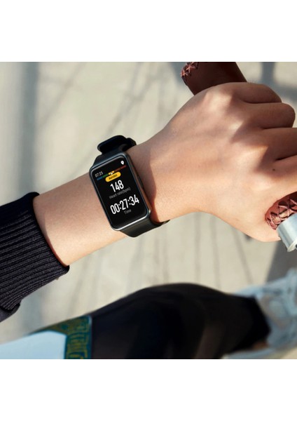 Huawei Watch Fit 2 Uyumlu Silikon Kordon Yumuşak ve Pürüzsüz Klasik (Saat Değildir) Krd-43