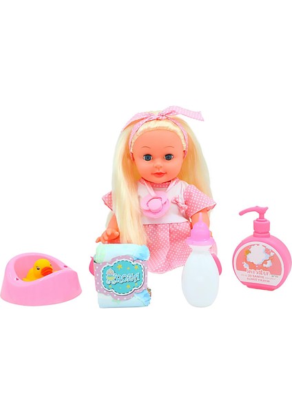 Altını Islatan Ingilizce Konuşan Biberon ve Emzikli 32 cm Roza Bebek modelleri