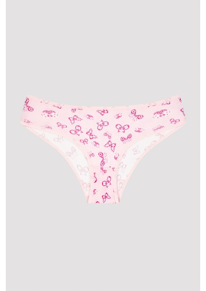 Çok Renkli Kız Çocuk 3'lü Slip Külot