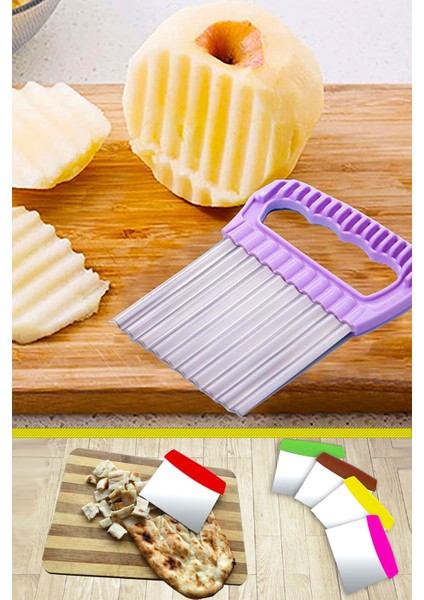 Hamur Kesme Aparatı Spatula ve Şekilli Patates Dilimleyici Rende