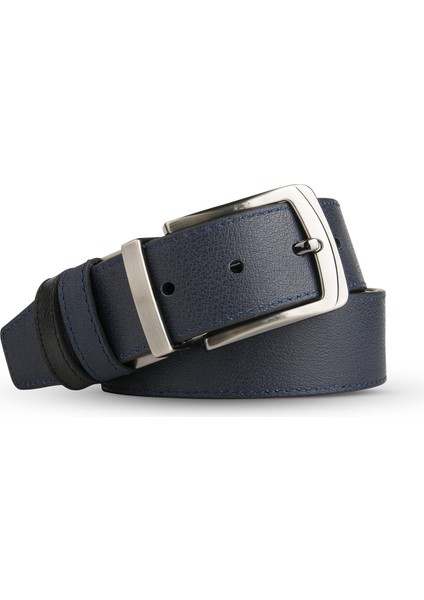 Luxery 3.5 cm Çift Taraflı Siyah&lacivert Deri Erkek Kemer (7036) modelleri