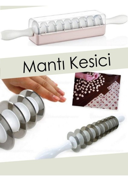 9 Bıçaklı Pratik Merdane Mantı Kesme Aparatı