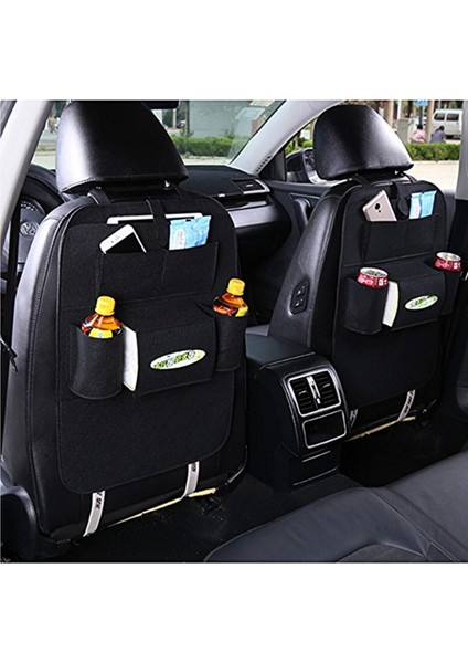 Araba Araç Oto Içi Koltuk Arkası Düzenleyici Org_zoomanizer Pratik Cepli Araç Çantası - 2 Adet