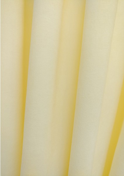 Krem Petek Kadife Dokulu Fon Perde, 1/2 Seyrek Pile, 50 x 240 cm