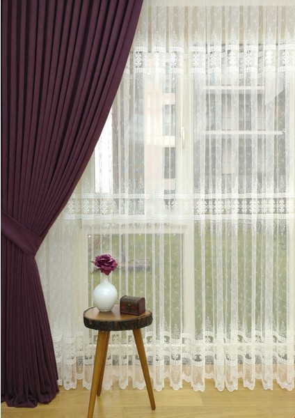 Mürdüm Petek Kadife Dokulu Fon Perde, 1/2.5 Normal Pile, 60 x 250 cm modelleri