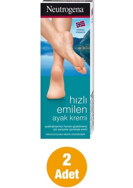 Norveç Formülü Hızlı Emilen Ayak Kremi 100 ml X2