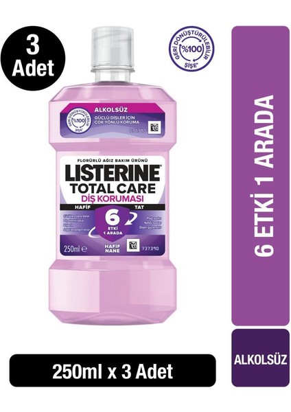 Total Care Hafif Tat Alkolsüz Ağız Bakım Suyu 250 Ml