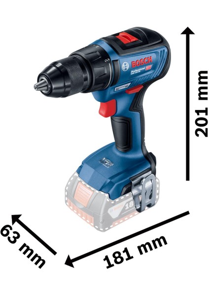 Gsr 18V-50 Professional Akülü Delme/vidalama (Akü ve Şarj Cihazı Dahil Değil) - 06019H5006