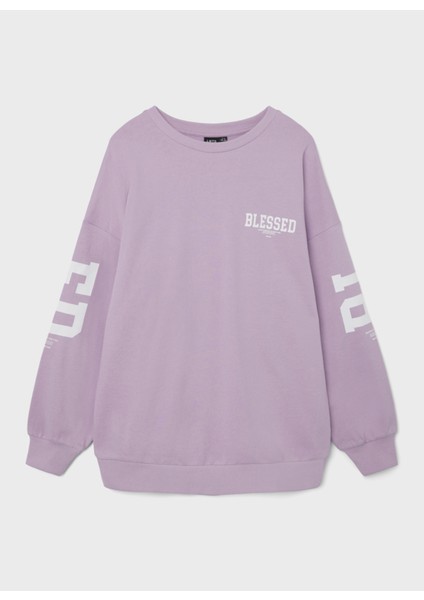 Baskılı Kız Çocuk Pembe Sweatshirt Nlfnessed Ls L Sweat