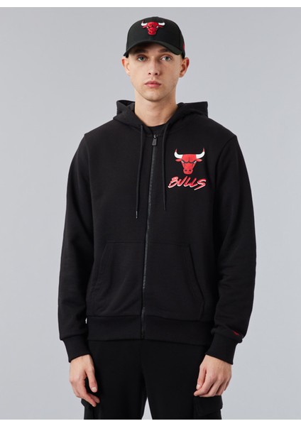 Kapüşon Yaka Siyah Erkek Sweatshirt 60284698NBA Scrıpt Fz Chıbul Blkfd