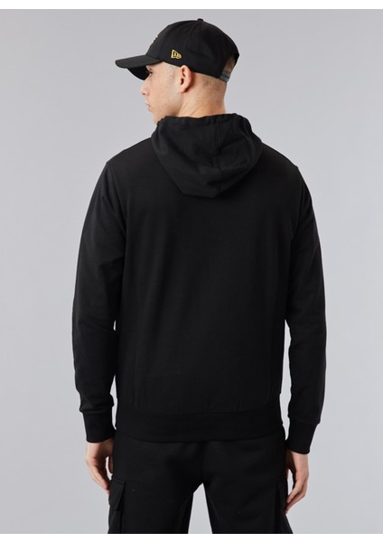 Kapüşon Yaka Siyah Erkek Sweatshirt 60284705NBA Foil Print Hoody Loslak fırsatları