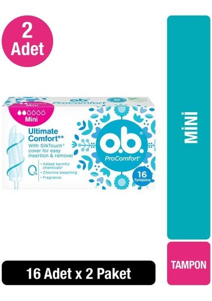 Tampon Mini 16'lı x2