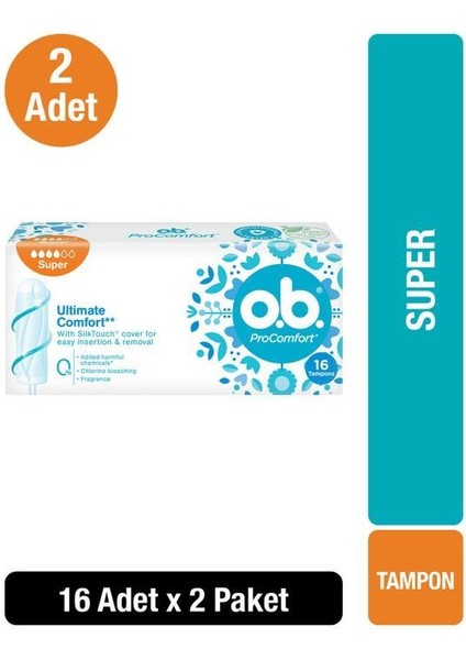Tampon Süper 16'lı x2