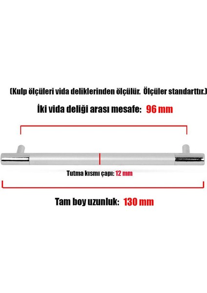 Çekmece Dolap Kapak Kulpu Kulbu 96 Mm Mat Krom Kulp modelleri