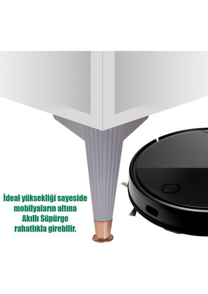 Mobilya Kanepe Koltuk Ünite Ayağı 22 Cm Baza Ayak Antrasit Roz fırsatları