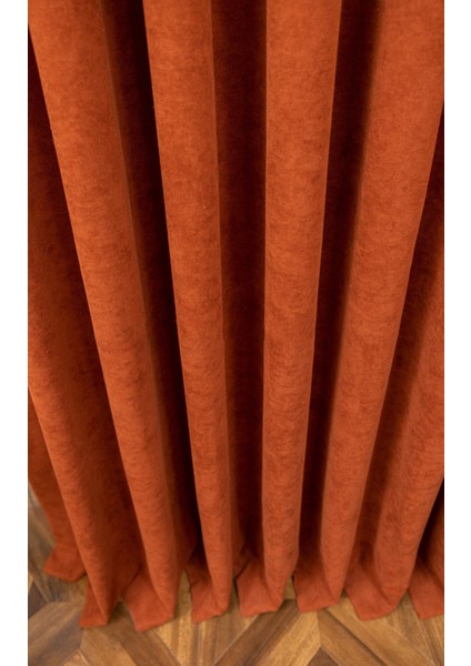 Evdepo Home Taç Kiremit Petek Kadife Dokulu Fon Perde, Pilesiz Düz Dikim Ekstrafor Büzgü, 430 x 250 cm fırsatları