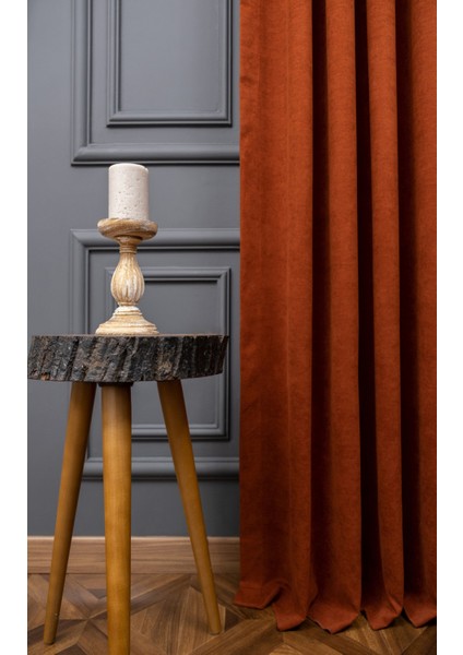 Evdepo Home Taç Kiremit Petek Kadife Dokulu Fon Perde, Pilesiz Düz Dikim Ekstrafor Büzgü, 430 x 250 cm indirimleri