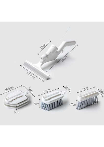 Cam Artefakt Süngeri Silmek Için Su Spreyli Çok Fonksiyonlu Temizleme Fırçası Dört Parçalı Temizleme Aracı (Yurt Dışından)