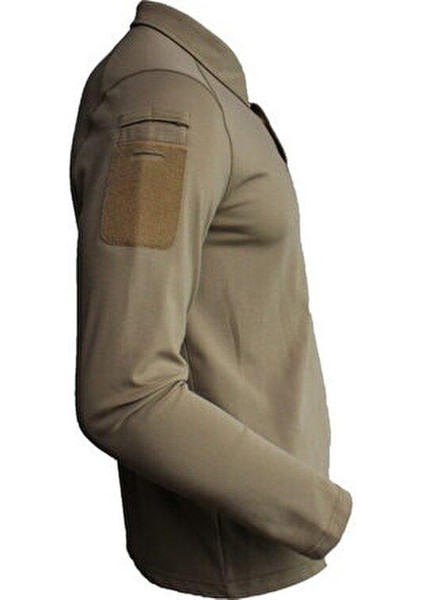 Tactical T-Shirt Uzun Kol Bej