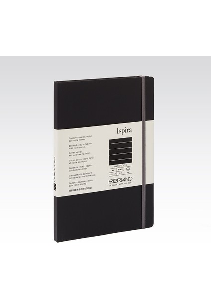 : Ispira Sert Kapak Dikişli Noktalı Defter : Siyah : A5 (96 Yaprak - 85 Gr)