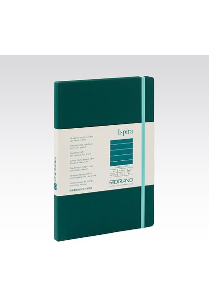 : Ispira Sert Kapak Dikişli Defter : Yeşil : A5 (96 Yaprak - 85 Gr)
