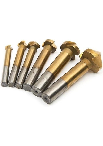 6 Parça 90 Kesici Seti Hss Kesici Seti, Titanyum Kaplamalar 6.3-20.5mm Chamfer Için Pah Kesici Reamer Içerir (Yurt Dışından) fırsatları