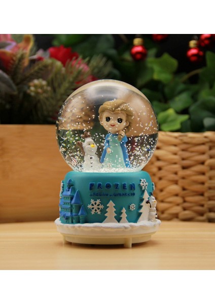 Frozen Işıklı ve Müzikli Kar Küresi Büyük Boy Mavi modelleri