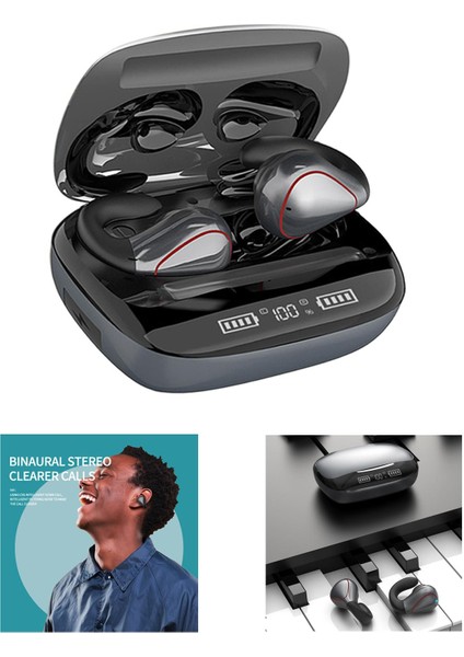 Bluetooth Kulaklık Gerçek Kablosuz Kemik Iletimi Sweatproof Yaşam Spor(Yurt Dışından)