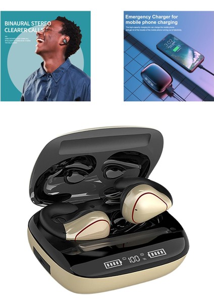 Bluetooth Kulaklık Gerçek Kablosuz Kemik Iletimi Sweatproof Yaşam Spor (Yurt Dışından)