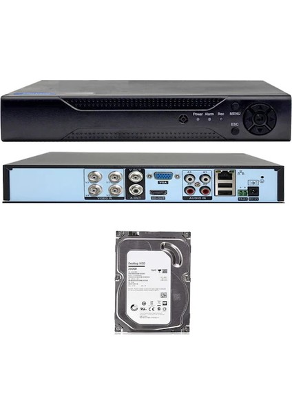 4 Kanal Dvr Kayıt Cihazı+ 3.5" 250 GB HDD Set