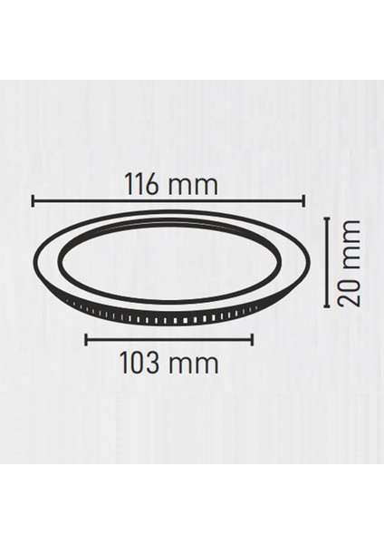 6W Yuvarlak Sıva Altı LED Panel 6500K Beyaz