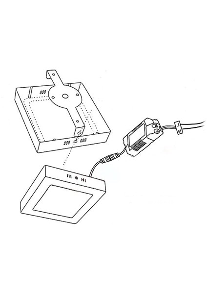 18W Sıva Üstü Kare LED Panel Armatür 3000K Günışığı fırsatları