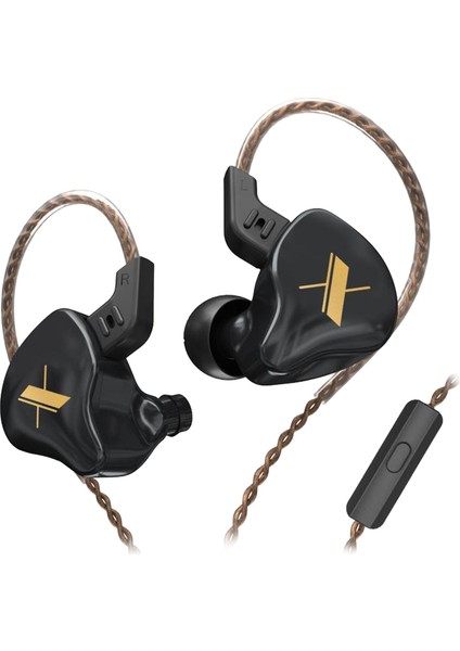 Kz Edx 1dd Kulaklık Kulak Içi 10MM Dinamik Sürücü Mıc ile Ayrılabilir Kablo (Yurt Dışından)