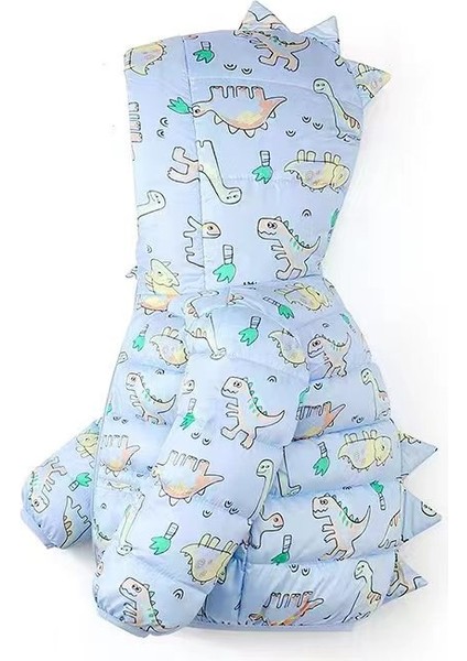 Karikatür Desenli Kışlık Bebek Kabanı - Açık Mavi (Yurt Dışından)